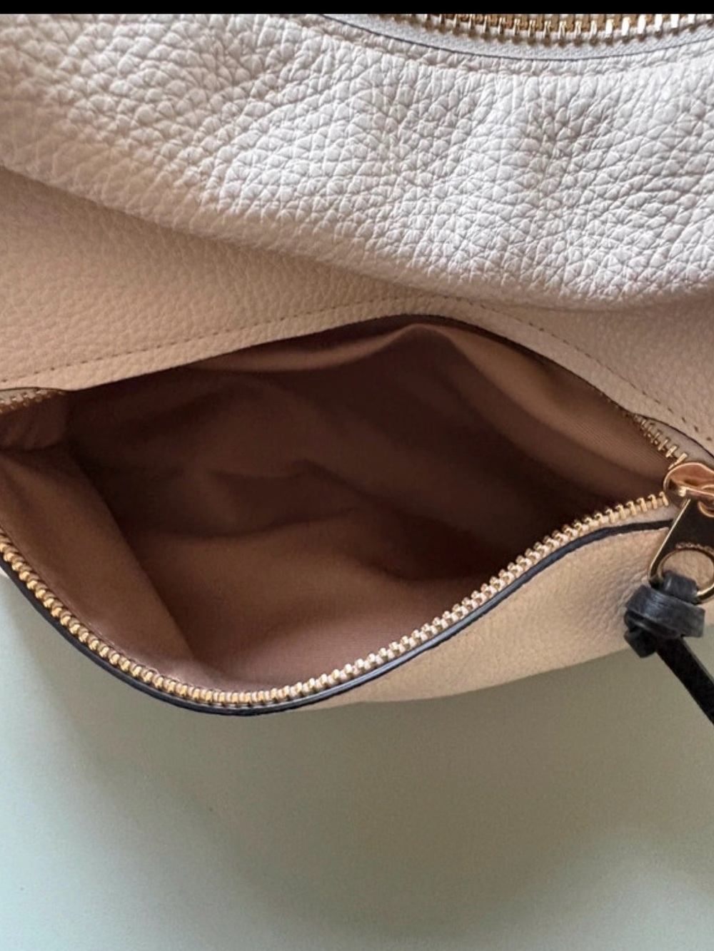Coach Pebbled Leather Hobo in Blush with Black Trim - Picture 7 of 16